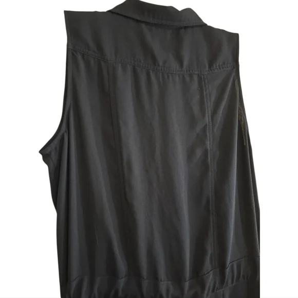 Cabi Caper Black Utility Belted Jumpsuit #5944 Medium Jogger Leg